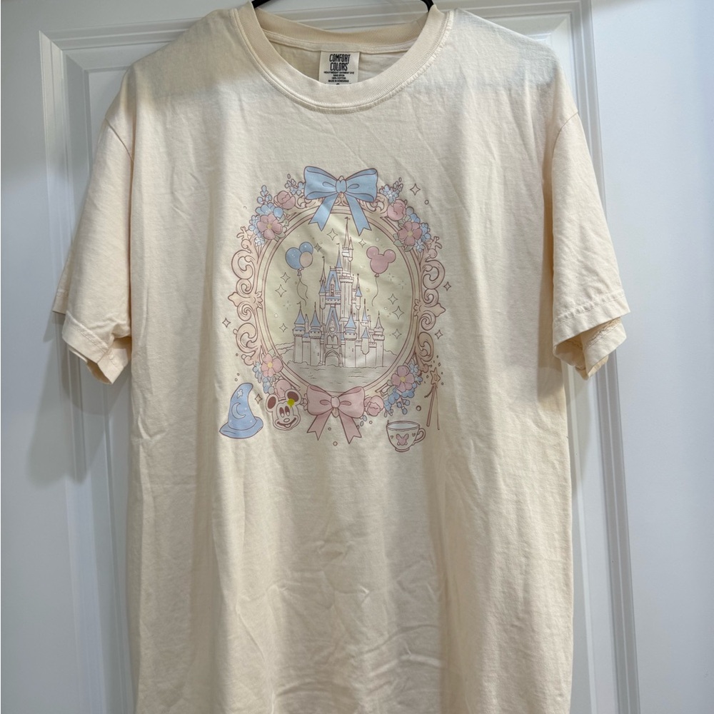 Disney Comfort Colors Cream Graphic Short Sleeve Tee
